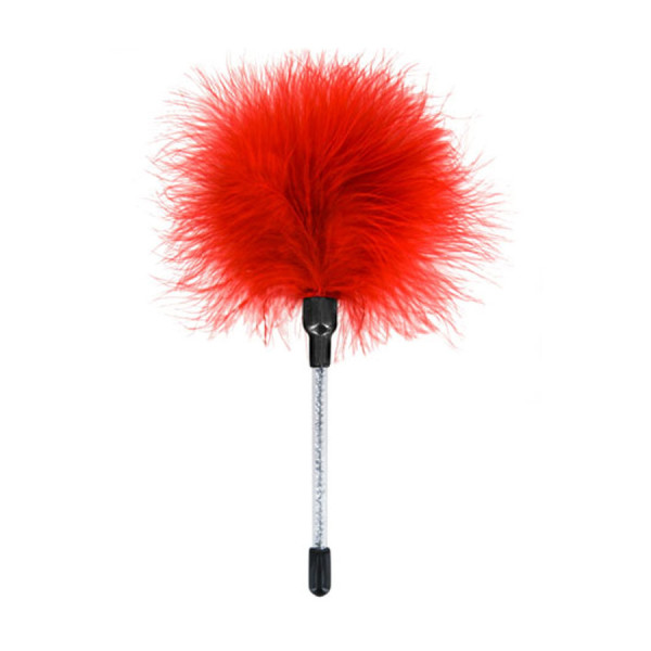 Plumeau rouge très doux de caresses 